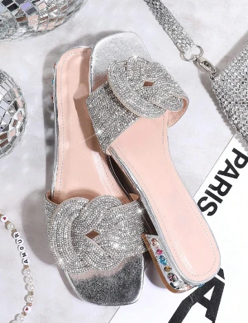 Slapi SHEIN, argintiu