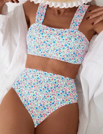 Costum de baie SHEIN, floral print