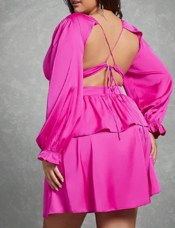 Rochie scurta SHEIN CURVE, roz