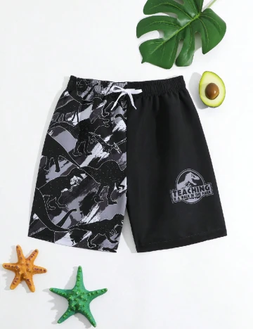 Pantaloni scurti Shein Kids, negru