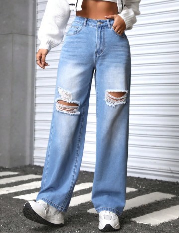 
						Blugi SHEIN, albastru