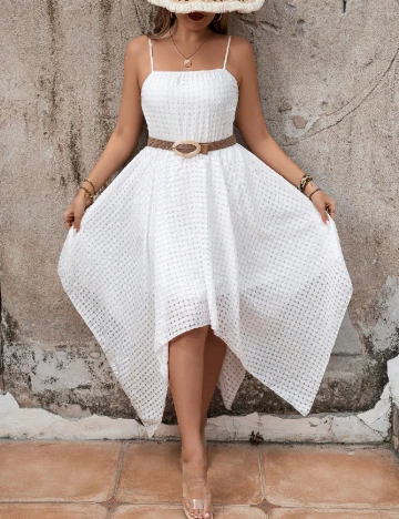 Rochie medie SHEIN CURVE, alb