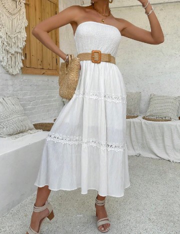 
						Rochie lunga SHEIN, alb