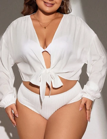 Top SHEIN CURVE, alb