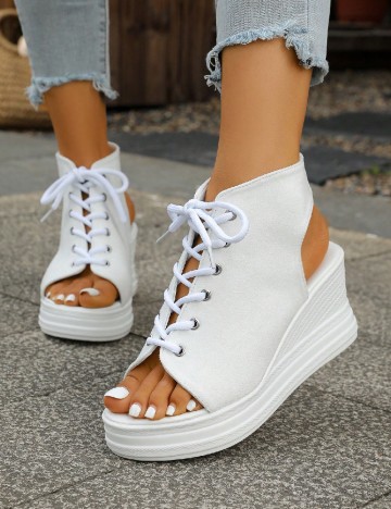 Sandale SHEIN, alb