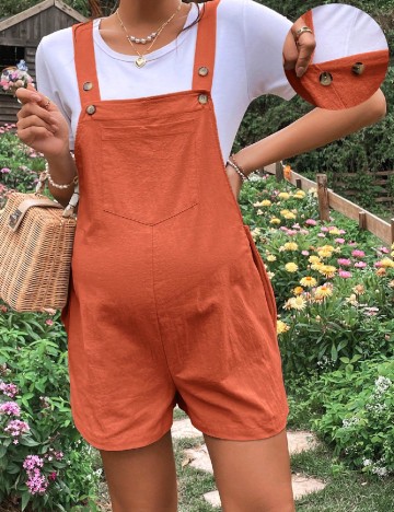 
						Salopeta SHEIN Maternity, caramiziu