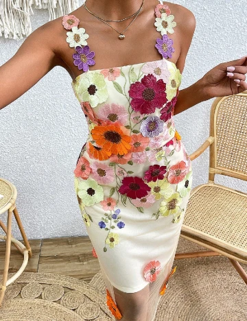 Rochie medie SHEIN, floral print