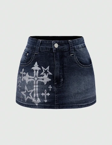 Fusta pantalon Romwe, albastru