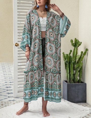 
						Kimono Rusttydustty Plus Size, mix culori