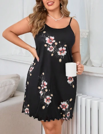 Rochie de noapte SHEIN CURVE, negru