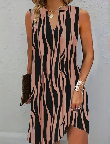 Rochie scurta SHEIN, negru/maro