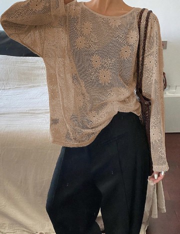 
						Bluza Oversize Dazy, maro deschis