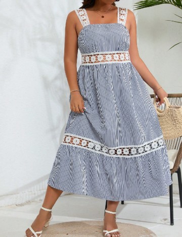 
						Rochie medie SHEIN CURVE, albastru/alb