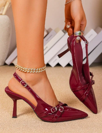 Pantofi SHEIN, visiniu