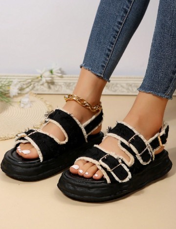 
						Sandale SHEIN, negru