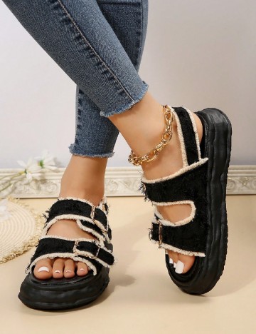 Sandale SHEIN, negru