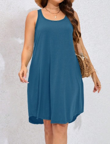 
						Rochie scurta SHEIN CURVE, albastru