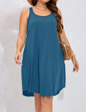 Rochie scurta SHEIN CURVE, albastru