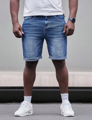 
						Pantaloni scurti SHEIN Plus Size Men, albastru