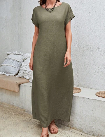 Rochie lunga Emery Rose, verde