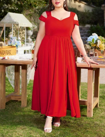 Rochie lunga SHEIN CURVE, rosu