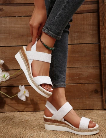 Sandale SHEIN, alb
