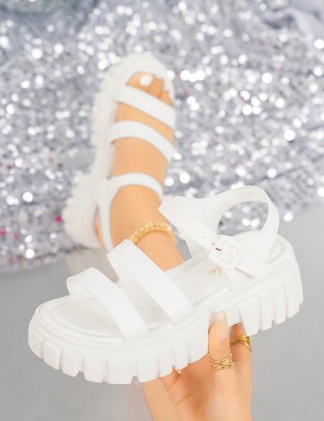 Sandale Shein Kids, alb