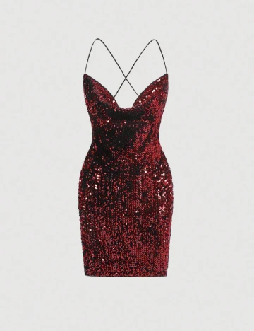 Rochie scurta SHEIN, rosu