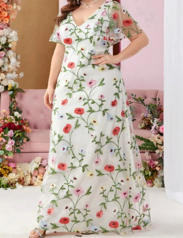 Rochie lunga SHEIN CURVE, floral