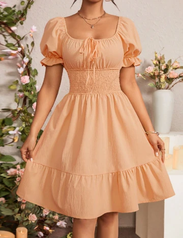 Rochie scurta SHEIN, portocaliu