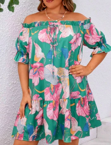 Rochie scurta SHEIN CURVE, mix culori