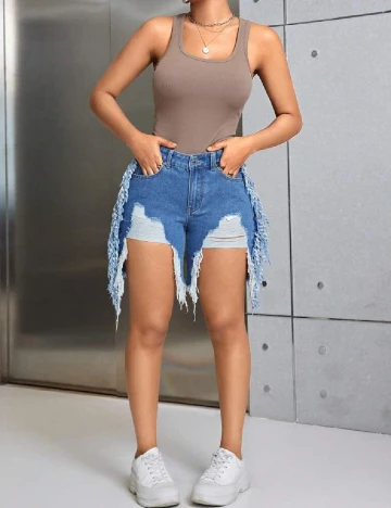 Pantaloni scurti SHEIN, albastru