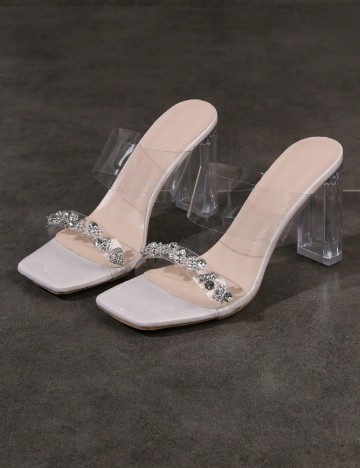 Saboti SHEIN, transparent/crem