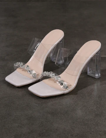 Saboti SHEIN, transparent/crem