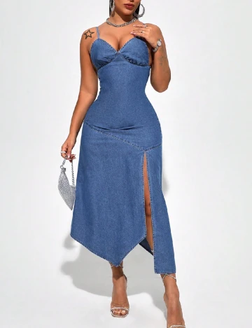 Rochie medie SHEIN, albastru