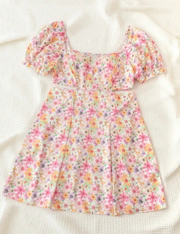 Rochie scurta SHEIN CURVE, floral print