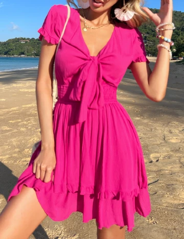 Rochie scurta SHEIN, roz