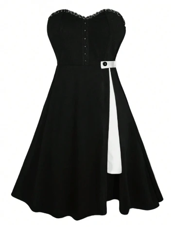 Rochie scurta SHEIN CURVE, negru