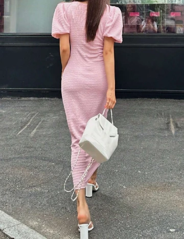 Rochie lunga Dazy, roz