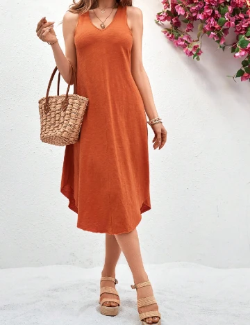 Rochie medie SHEIN, portocaliu