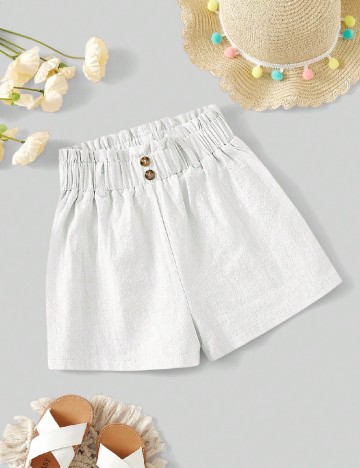 
						Pantaloni scurti Shein Kids, alb