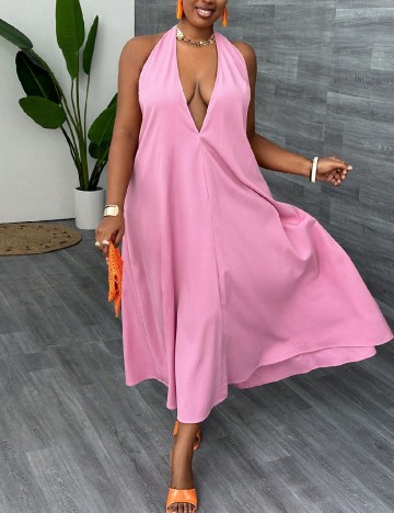 
						Rochie medie SHEIN CURVE, roz