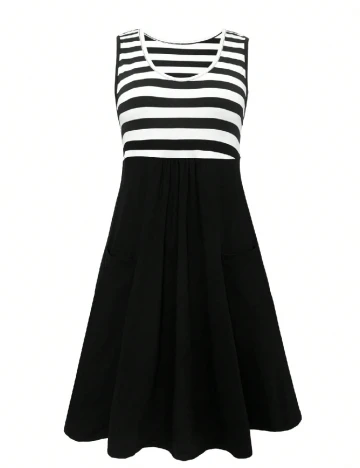 Rochie scurta SHEIN CURVE, negru/alb