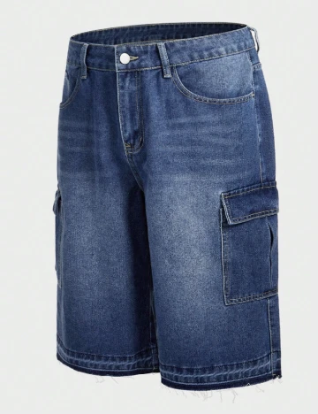 Pantaloni scurti SHEIN, albastru