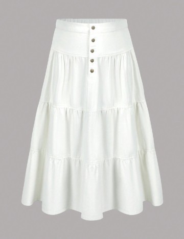 
						Fusta SHEIN CURVE, alb