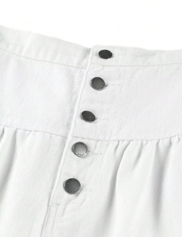 Fusta SHEIN CURVE, alb