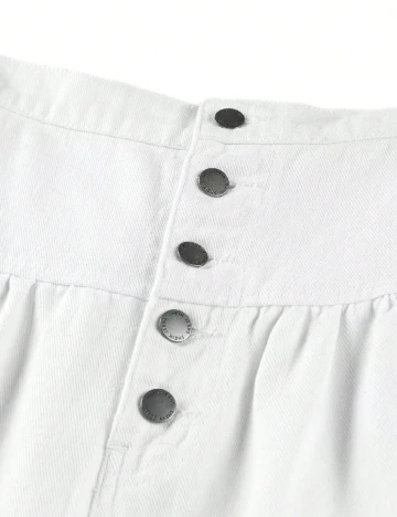 Fusta SHEIN CURVE, alb