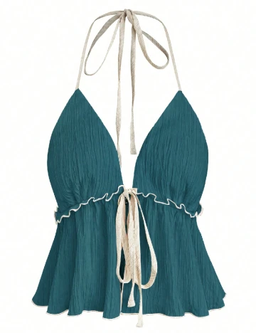 Top SHEIN CURVE, verde