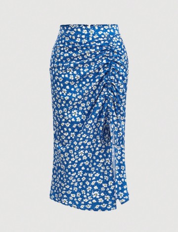 
						Fusta SHEIN, albastru