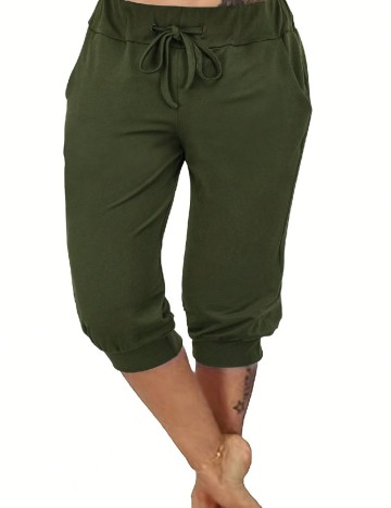 
						Pantaloni trei sferturi SHEIN CURVE, kaki